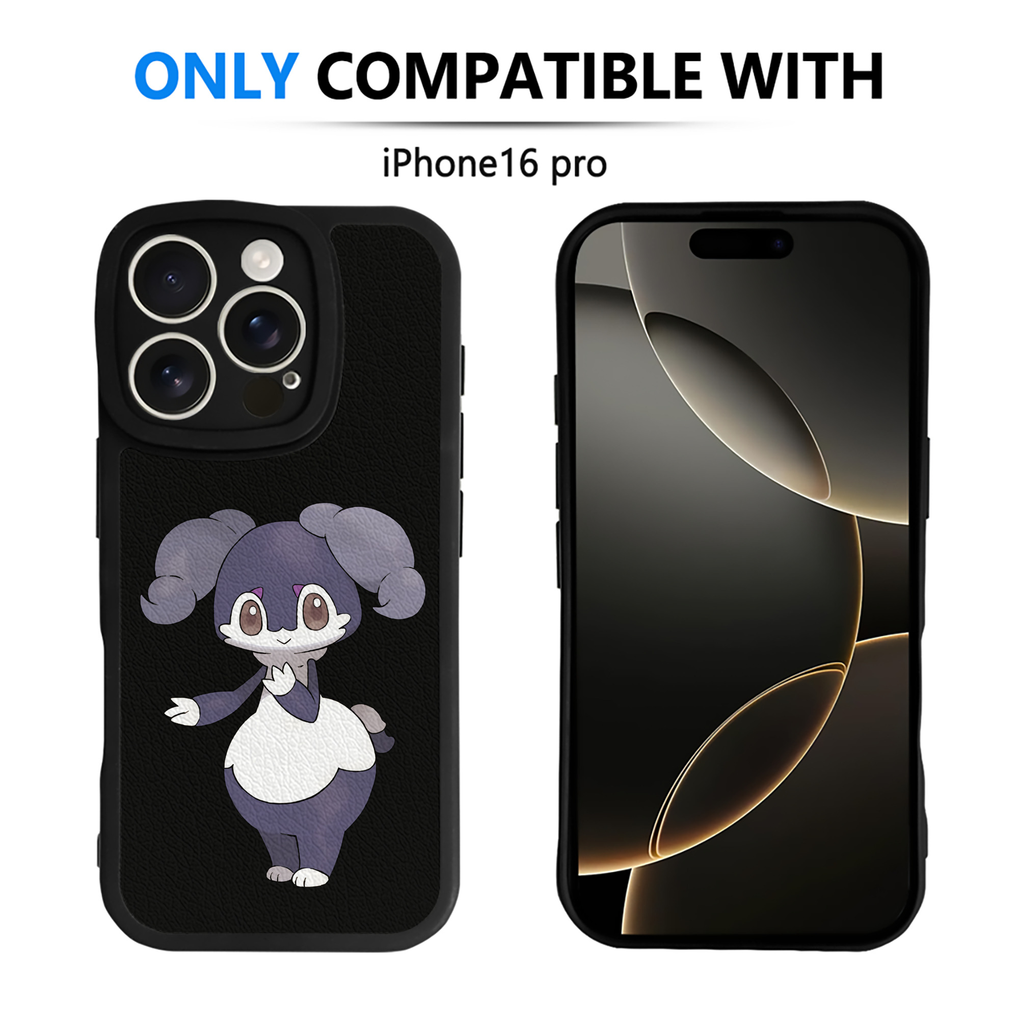（画像用） ポケットモンスター Pokémon 【iPhone 16シリーズ対応】シリコンスマホケース（レザー調） 材質：シリコン